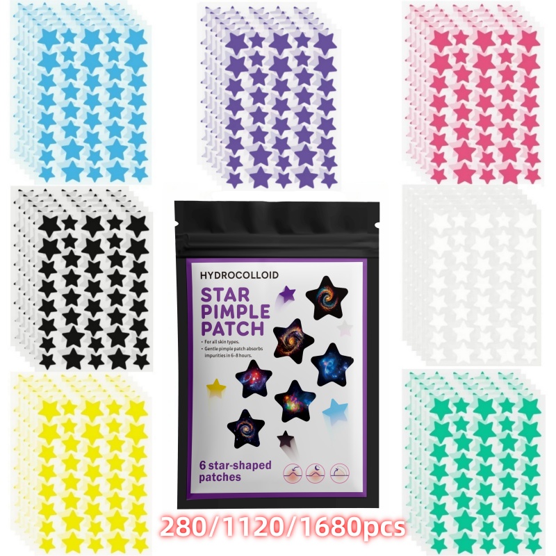 Event & Party Supply - 280/1120/1680개입 하이드로콜로이드 여드름 패치, 얼굴 커버