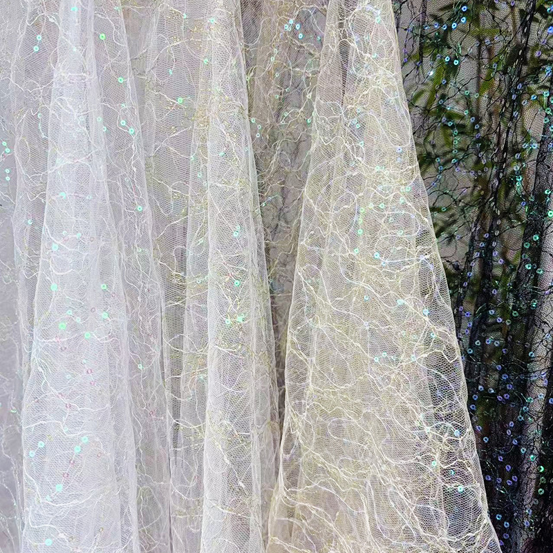 Glitter Tablecloth - 4가지 색상 프렌치 튤 이브닝 파티