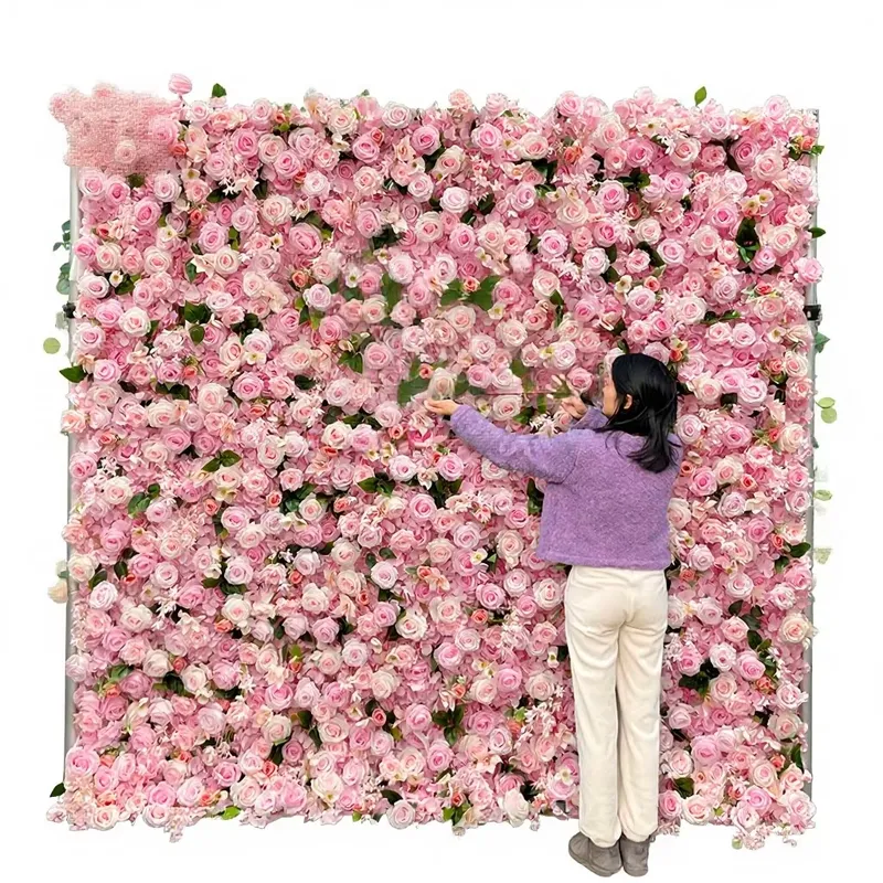 Flower Wall Panel - 선웨딩 실크 인조 꽃벽 맞춤형 웨딩