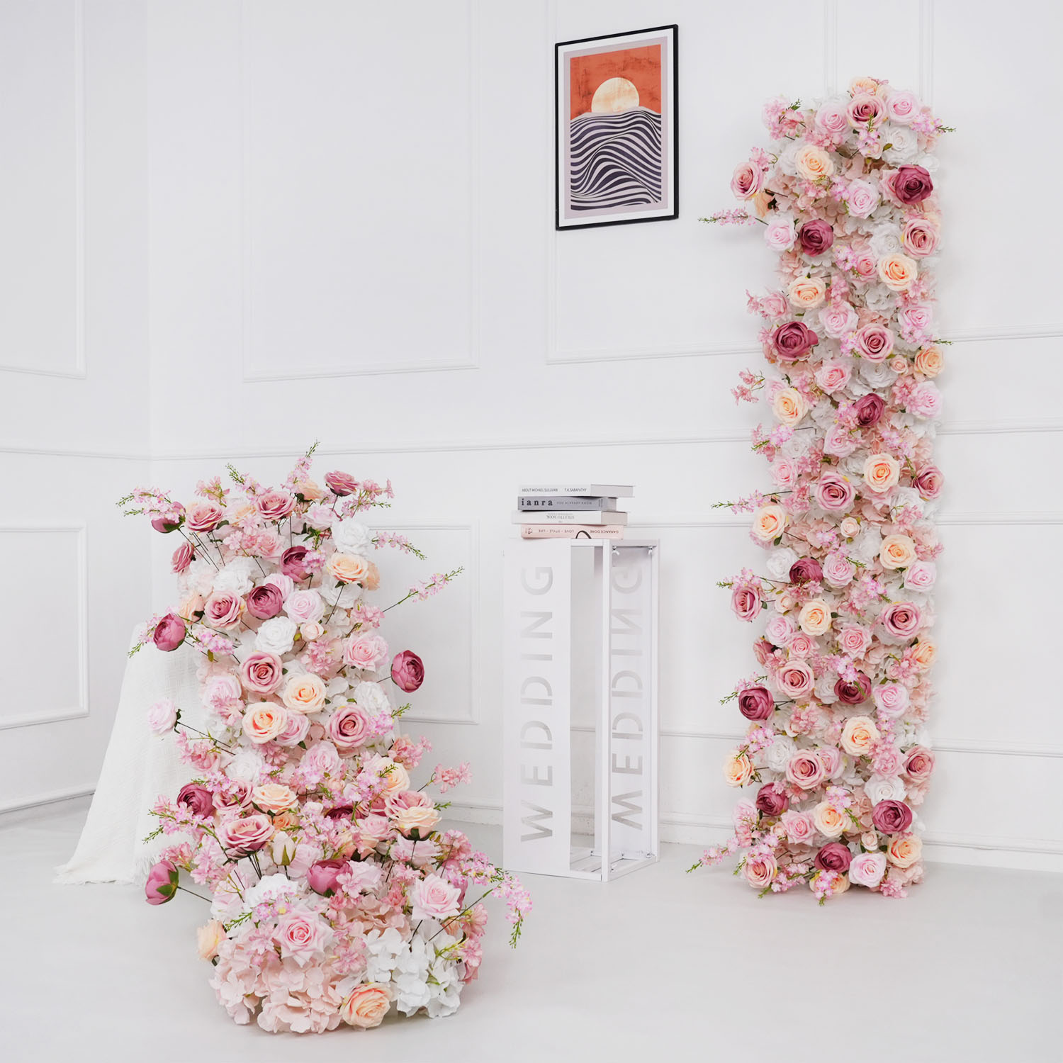 Flower Wall Panel - Uflower 고급 인조 꽃 줄 생일