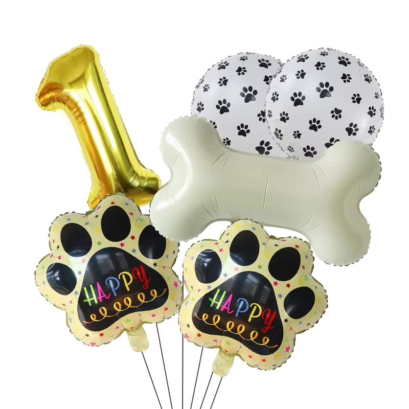 Let'S Party Event Supply - 골드 WOOF 풍선, 강아지 생일 파티