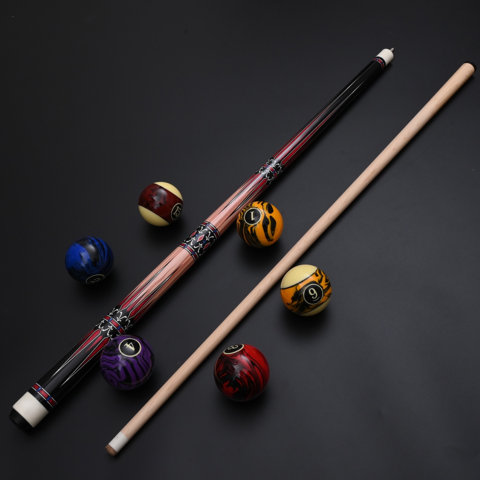 Centerpiece Stick - 57인치 13mm 메이플 당구 큐 스테인리스