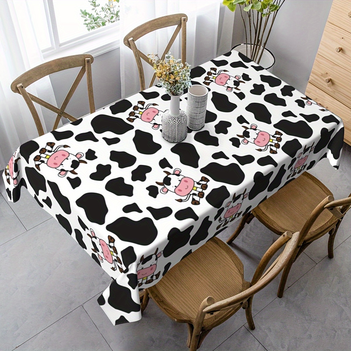 Table Cloth Disposable - 1pc 암소 농장 동물 테마 피크닉