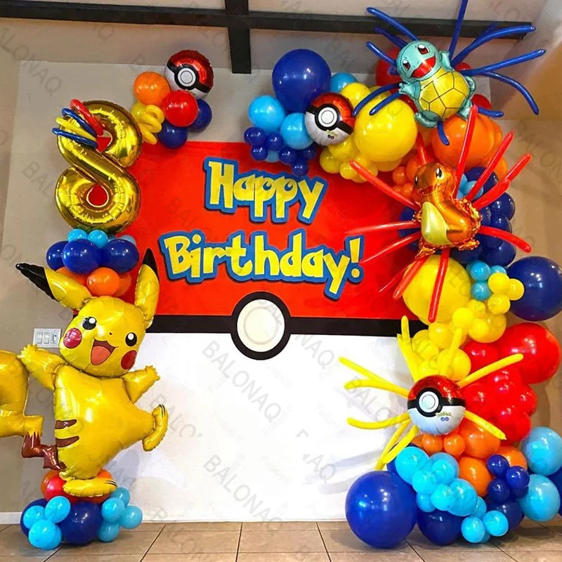 Balloon Arch Kit - 84pcs 피카추 파티 풍선 가랜드 아치