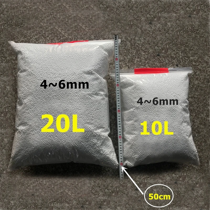 Event Z - 4-6mm 10L/20L 흰색 스티로폼 볼, 빈백,