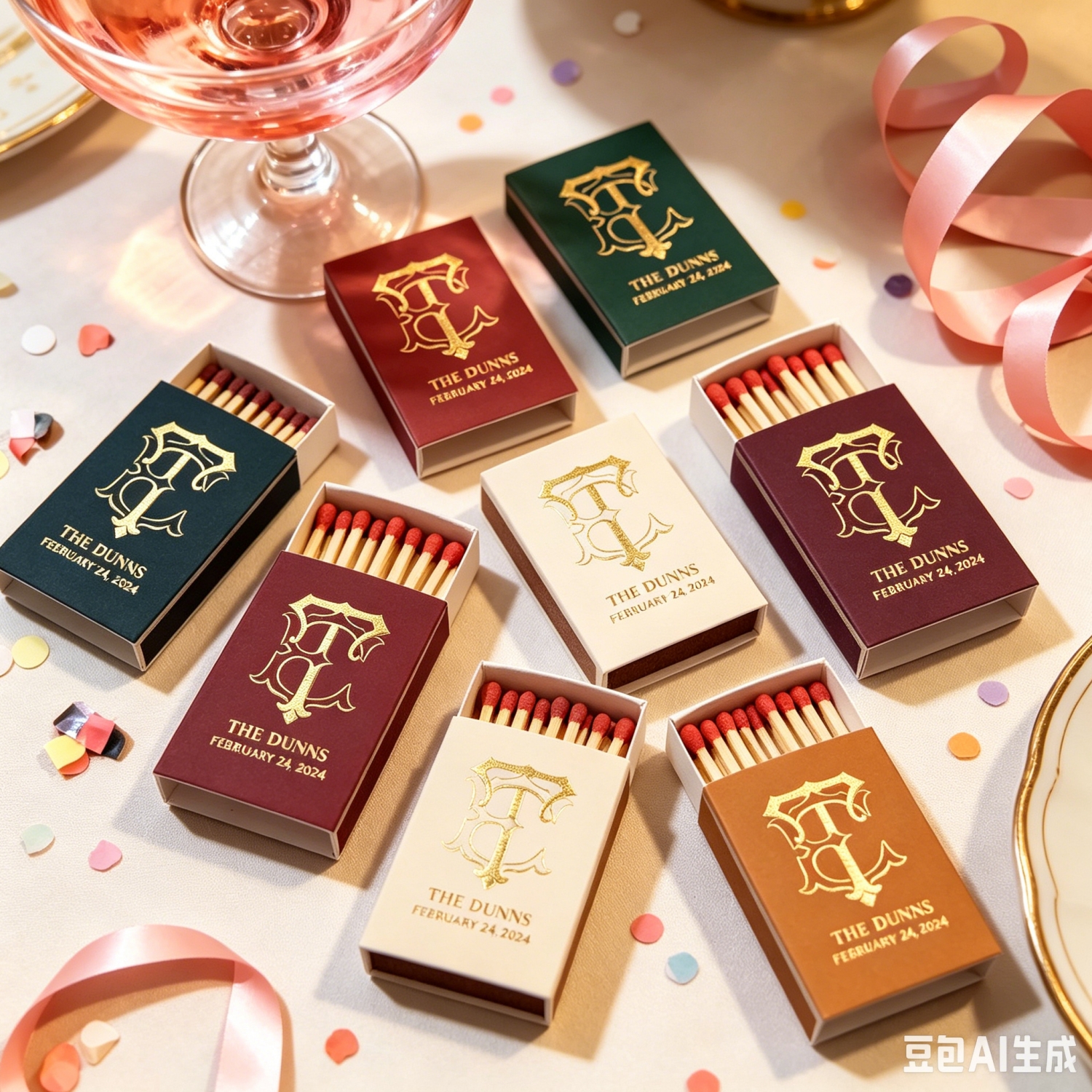Let'S Party Event Supply - 대량 금박 맞춤 제작 웨딩 성냥갑,