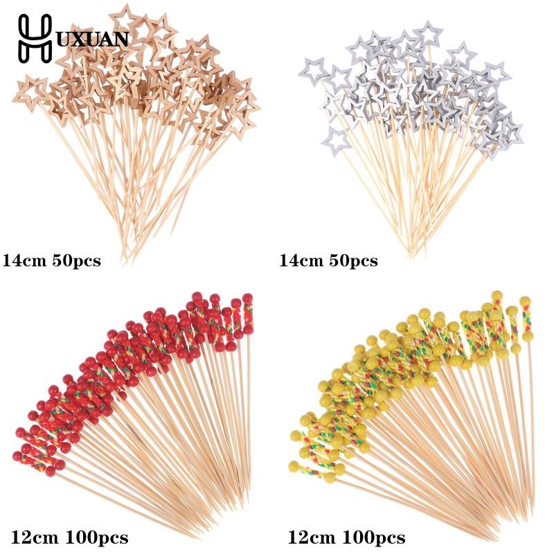 Centerpiece Stick - 스타 일회용 대나무 꼬치, 음식 칵테일