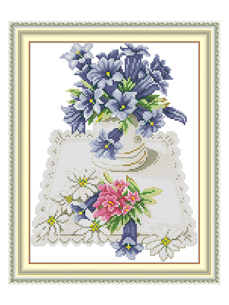 레이스 냅킨 패턴에 파란 꽃들, 11CT 14CT 16 - Napkin Folding Set 리뷰 및 가격