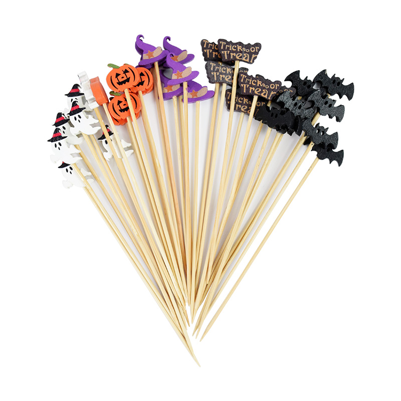 50/100Pcs 할로윈 파티 이쑤시개 일회용 대나무  - Centerpiece Stick 리뷰 및 가격