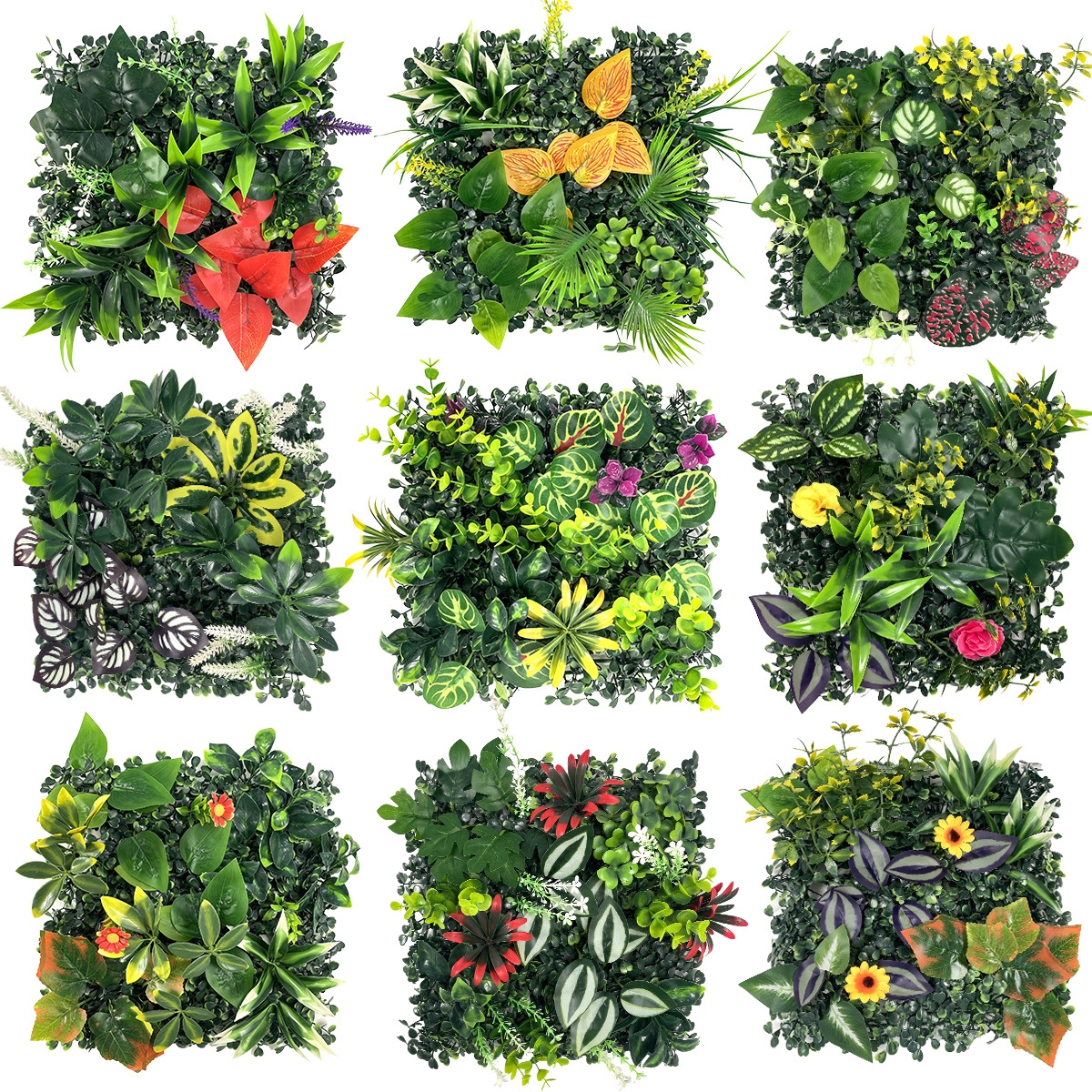 인공 식물 잔디 벽 패널 박스우드 울타리 실내외 가정  - Flower Wall Panel 리뷰 및 가격
