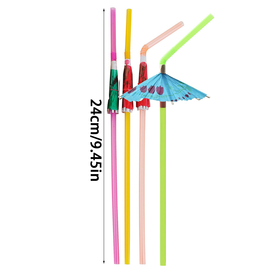 30/60pcs 종이 우산이 달린 다채로운 마시는 빨대 - Paper Straw Color 리뷰 및 가격