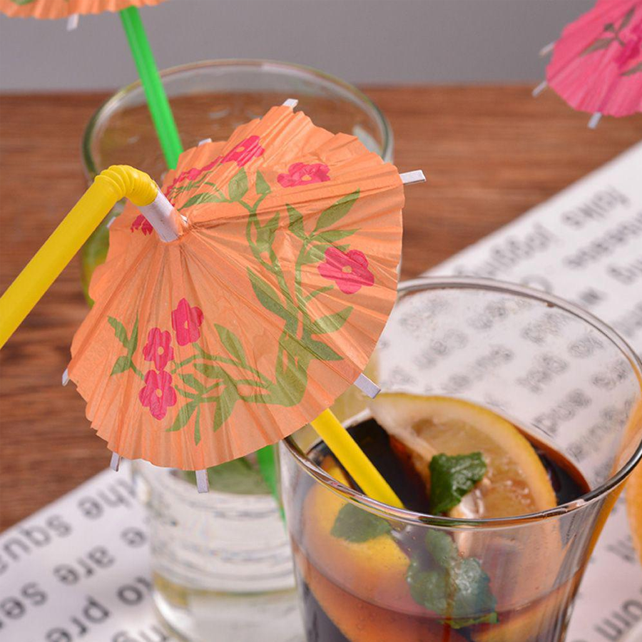 30/60pcs 종이 우산이 달린 다채로운 마시는 빨대 - Paper Straw Color 리뷰 및 가격