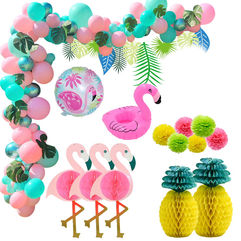 1 세트 하와이 파티 장식 플라밍고 파인애플 거북이 잎 - Balloon Arch Kit 리뷰 및 가격