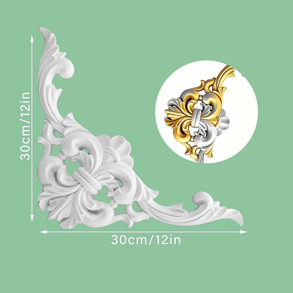 PU 천장 몰딩 키트 코너 벽 장식, 바로크 꽃무늬 조 - Flower Wall Panel 리뷰 및 가격