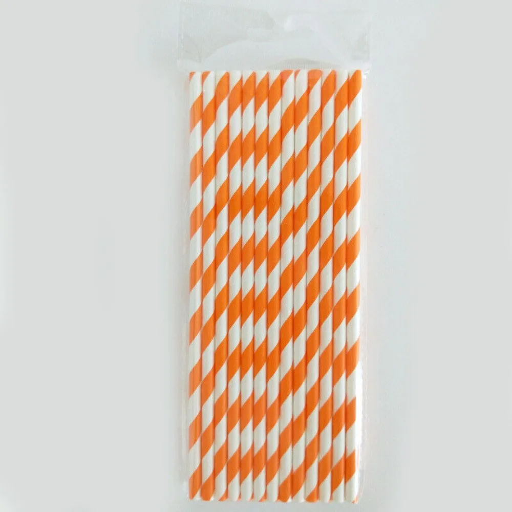 100개 대량 포장 종이 빨대 패턴 색상 - 생분해성  - Paper Straw Color 리뷰 및 가격