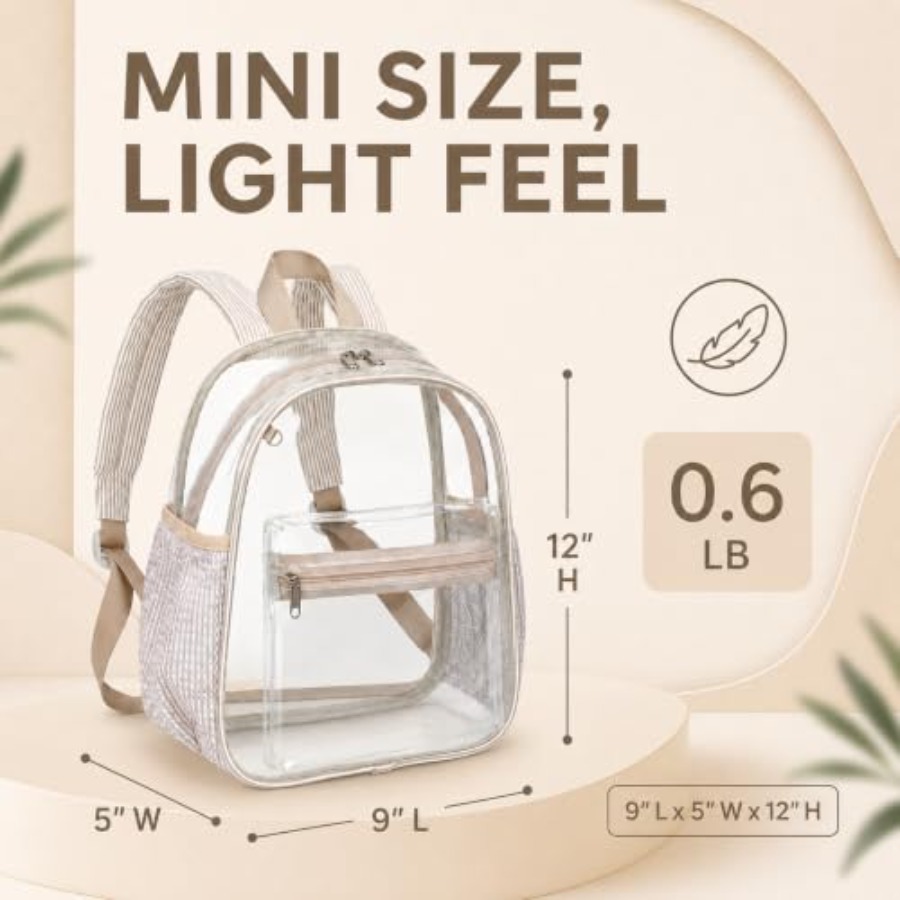 경기장 행사용 미니 투명 백팩, 12 x 9 x 5인치 - Event & Party Supply 리뷰 및 가격