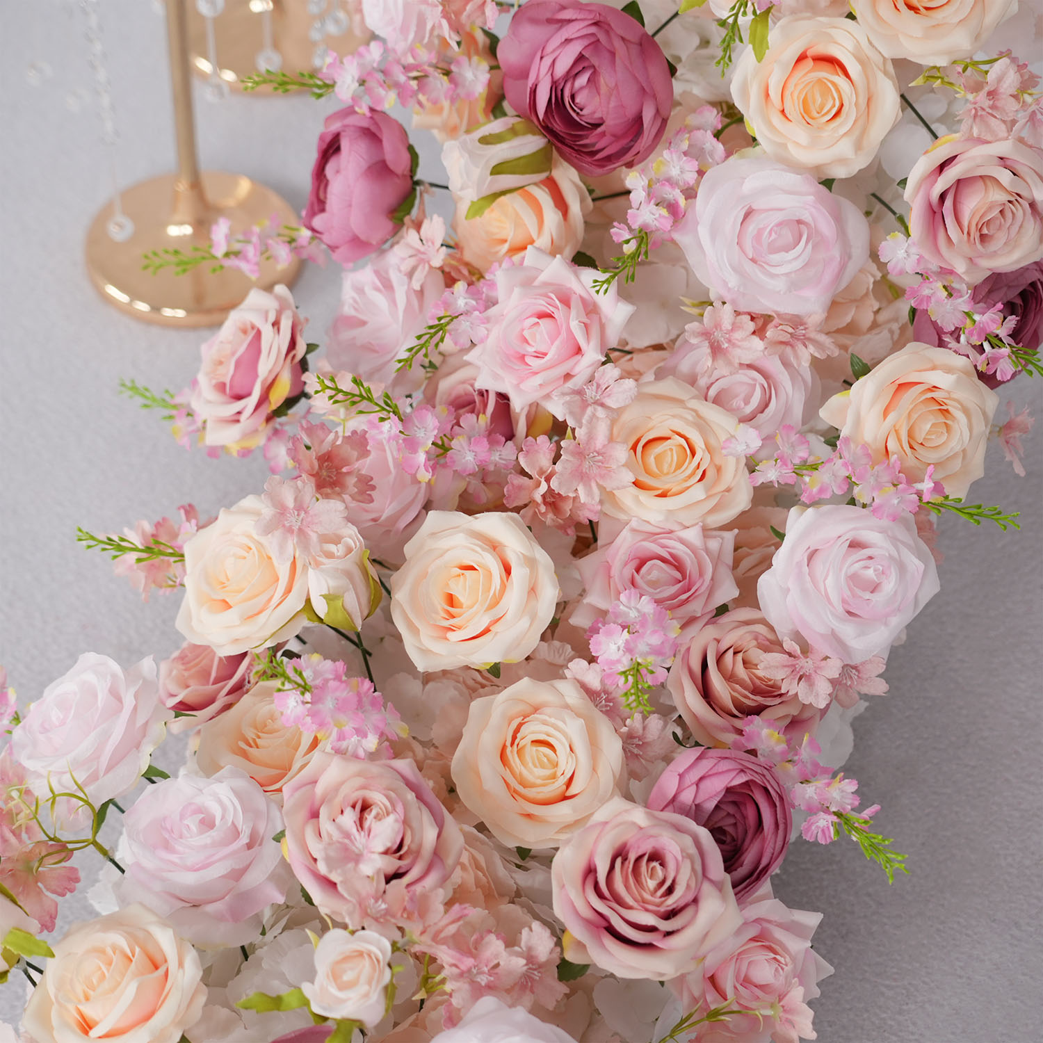 Uflower 고급 인조 꽃 줄 생일 파티 센터피스 웨 - Flower Wall Panel 리뷰 및 가격