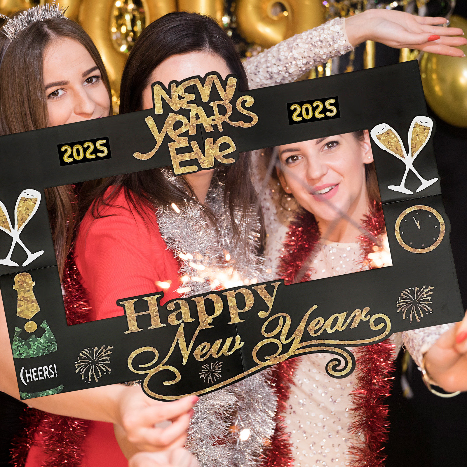 2025년 새해 전야 사진 소품 가족 및 친구들과 함께 - Photo Booth Frame 리뷰 및 가격