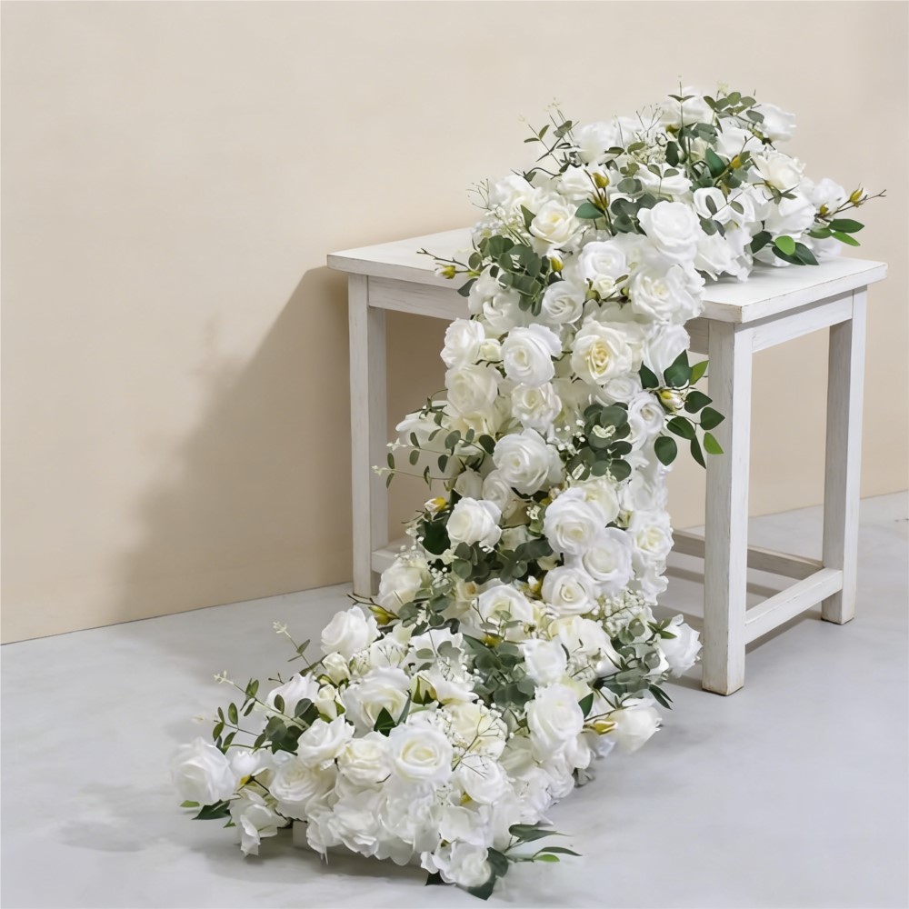Uflower 조화 꽃줄 장식 웨딩 장식 꽃 배경 테이 - Flower Wall Panel 리뷰 및 가격