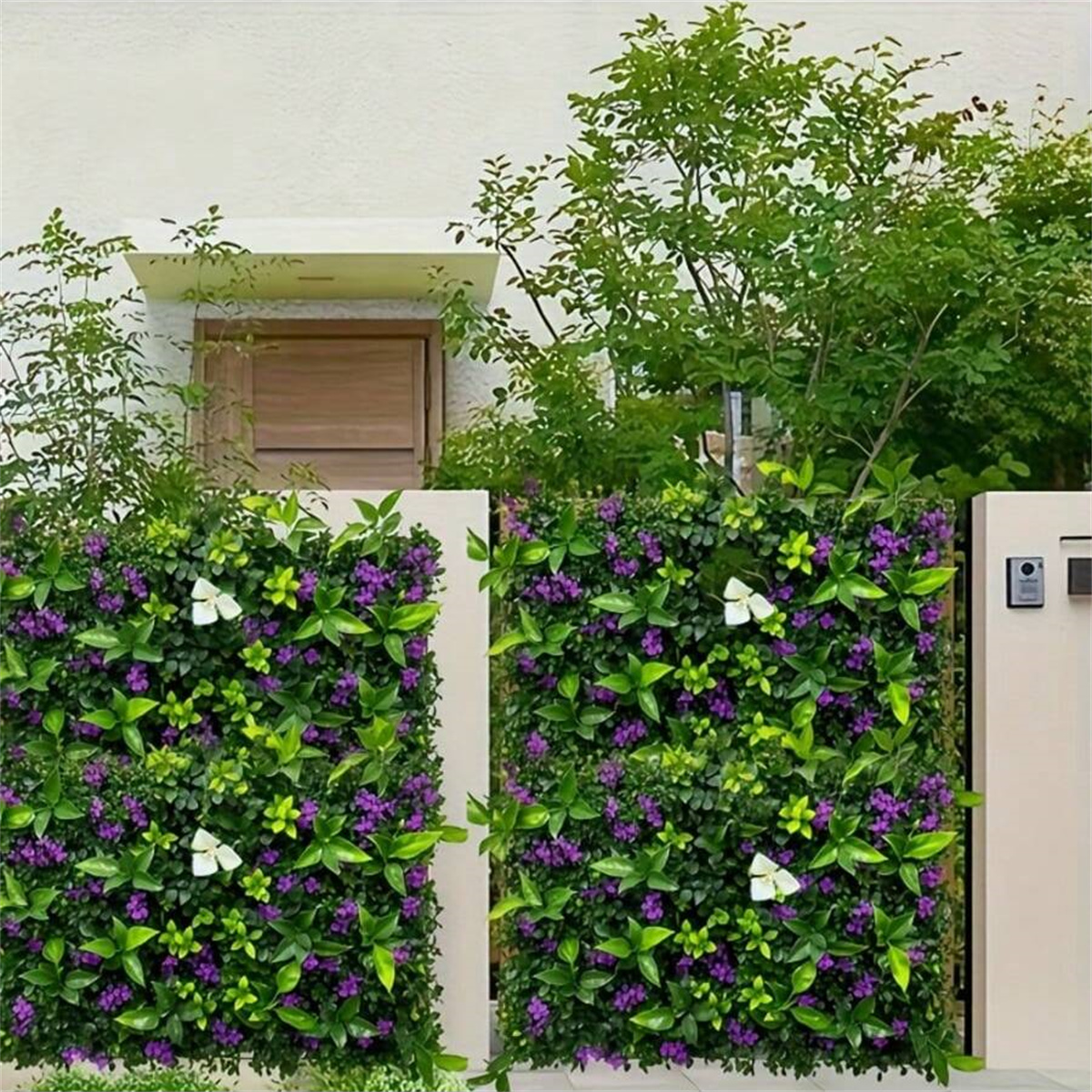 1개 걸이식 식물 벽 패널 플라스틱 녹색 식물 꽃 포함 - Flower Wall Panel 리뷰 및 가격