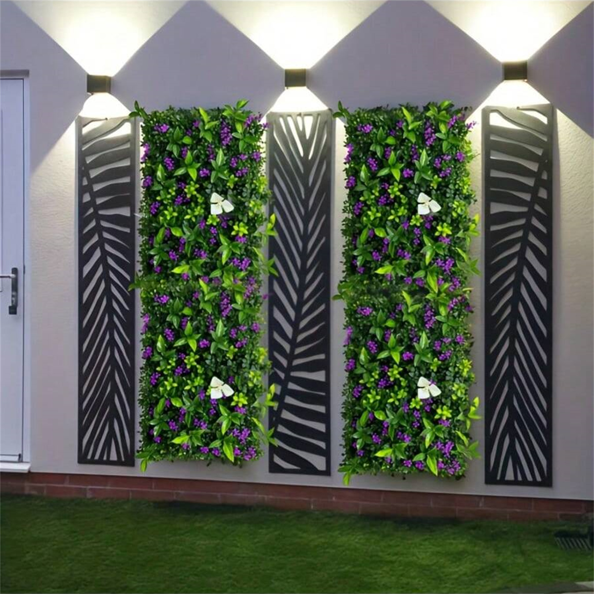 1개 걸이식 식물 벽 패널 플라스틱 녹색 식물 꽃 포함 - Flower Wall Panel 리뷰 및 가격