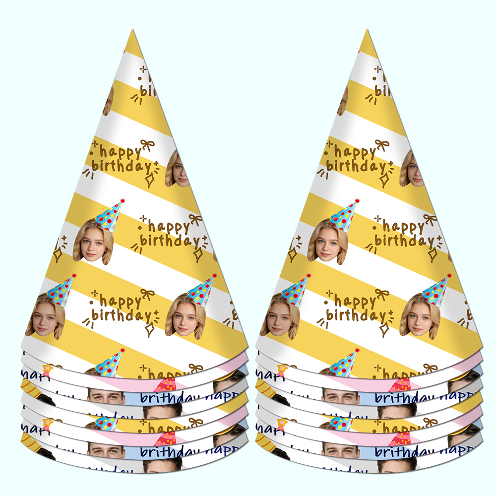 8개 맞춤형 텍스트 및 사진이 있는 파티 콘 모자, 개 - Party Hat Cone 리뷰 및 가격