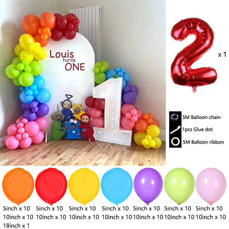 텔레토비 테마 풍선 아치 체인 포일 마일라 틱니 윙키  - Balloon Arch Kit 리뷰 및 가격