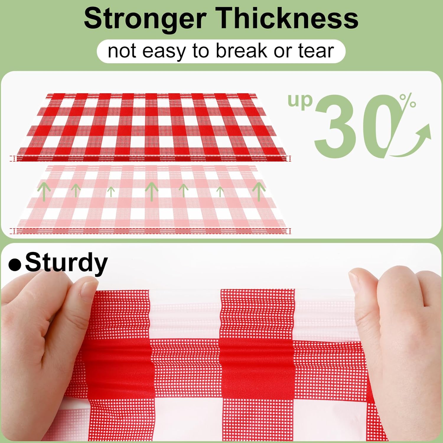 직사각형 빨간색 흰색 체크무늬 테이블보, 방수 일회용/ - Table Cloth Disposable 리뷰 및 가격