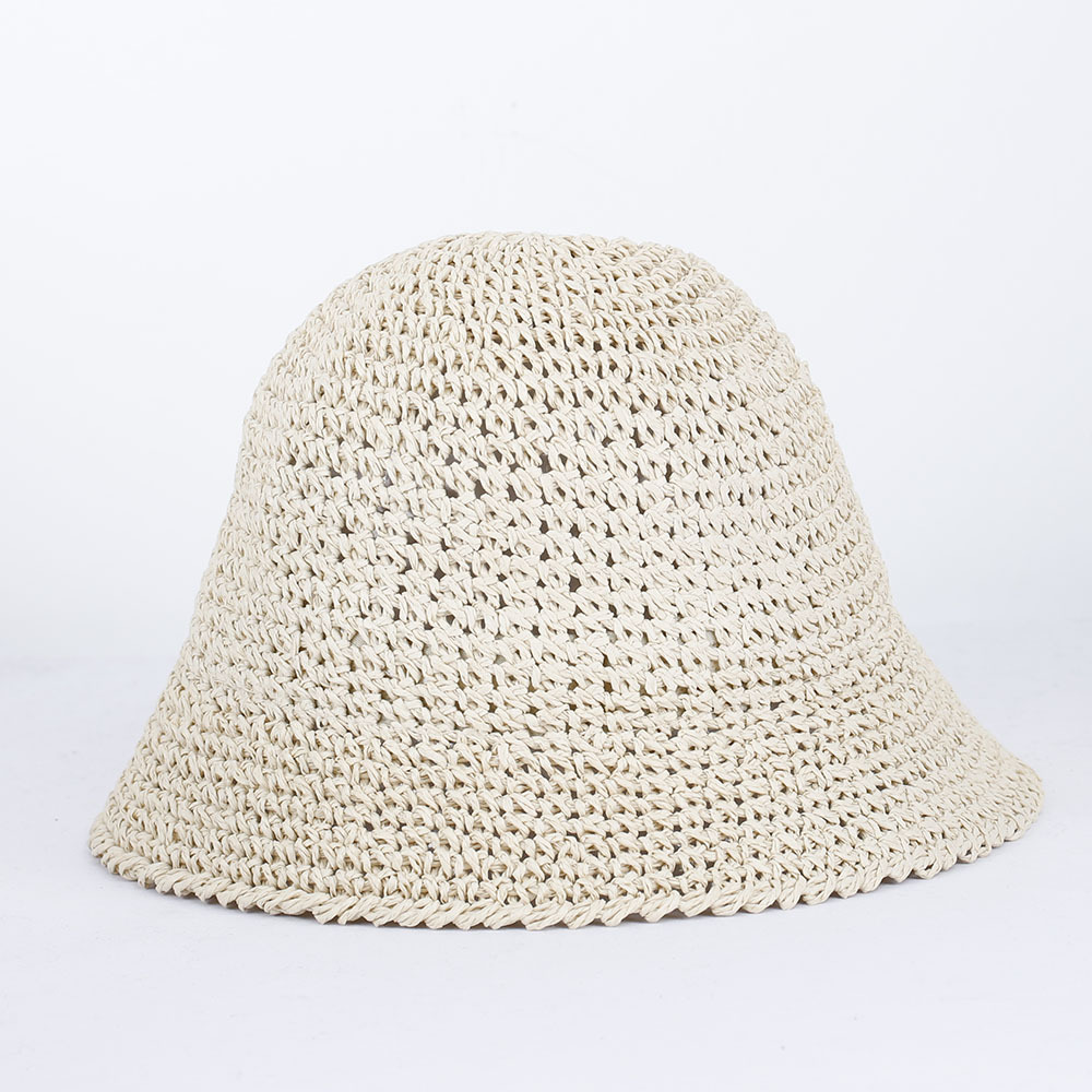 여성용 밀짚 태양 모자, 짠 버킷 모자, 낚시 모자,  - Paper Straw Color 리뷰 및 가격