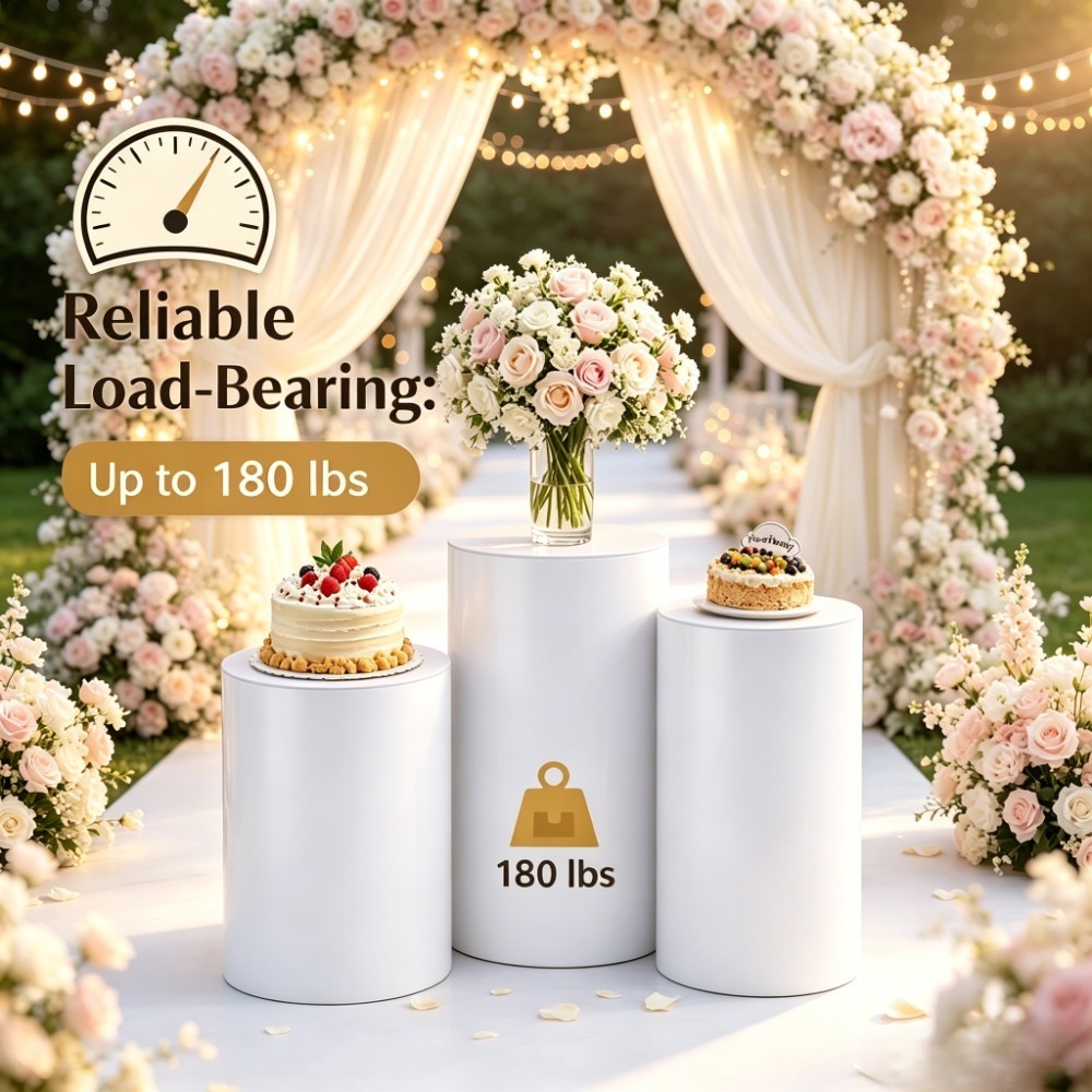 3/5개입 흰색 원형 받침대, 웨딩 파티용 원형 기둥, - Event Party 리뷰 및 가격