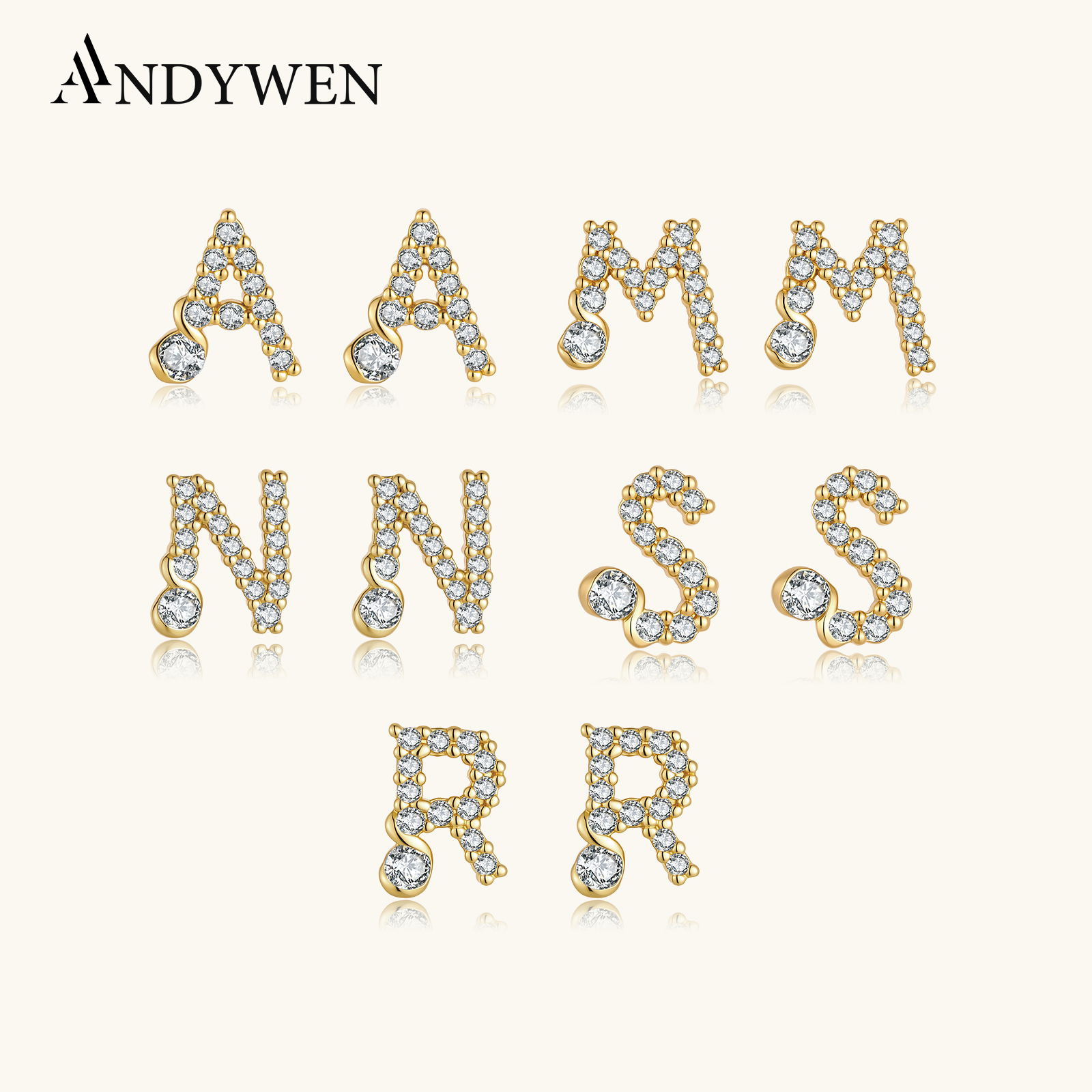 ANDYWEN 925 스털링 실버 A-Z 26 글자 이 - Event Z 리뷰 및 가격