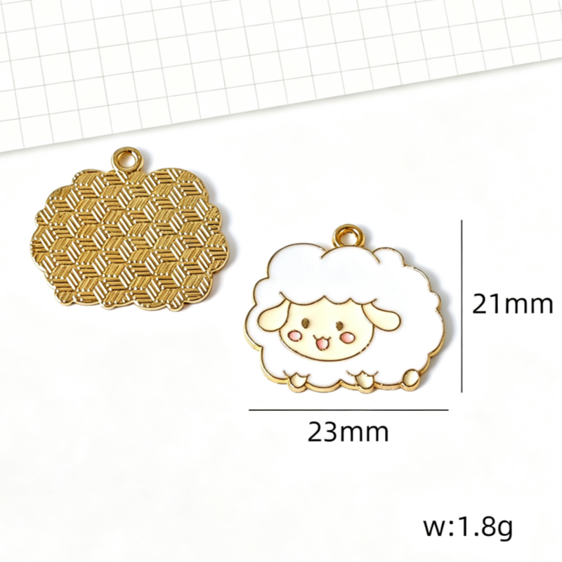 10pcs 만화 귀여운 작은 동물 양 꿀벌 펜던트 DI - Event Party 리뷰 및 가격