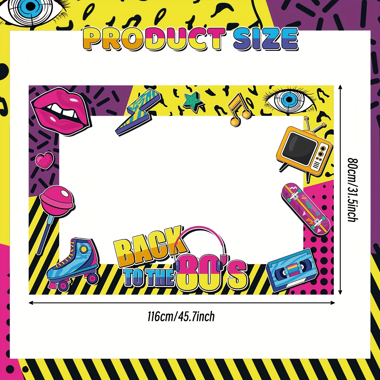 80년대 파티 사진 부스 소품 프레임으로 돌아가기 80 - Photo Booth Frame 리뷰 및 가격