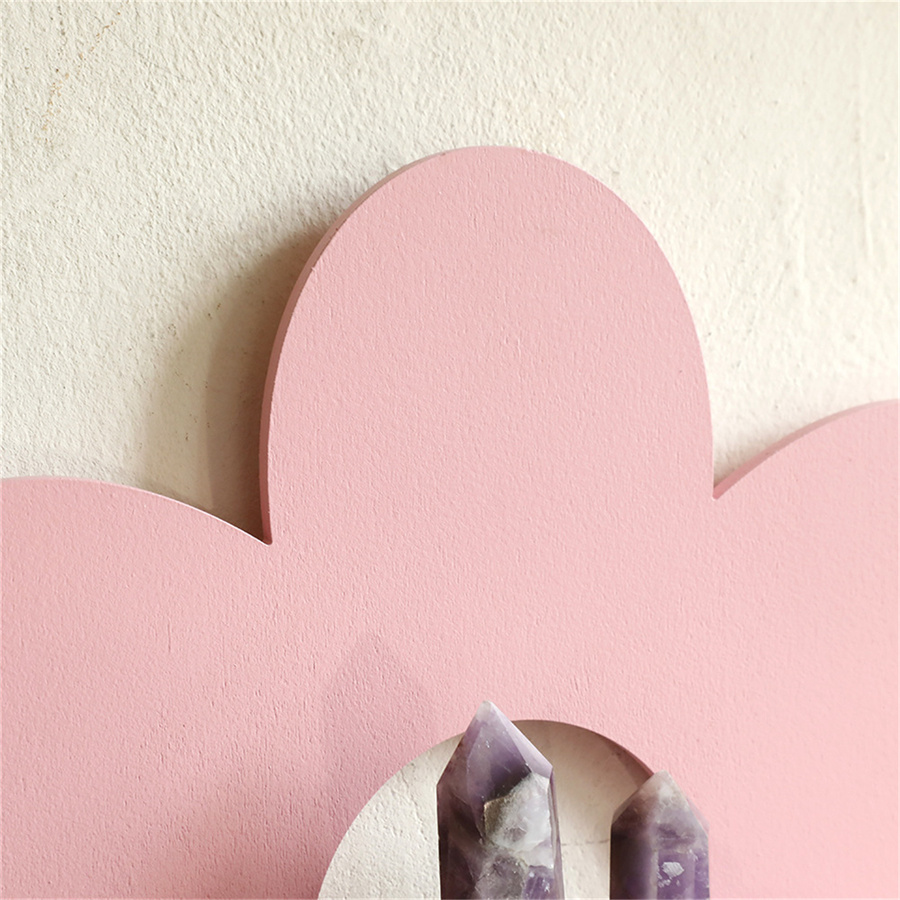 꽃 크리스탈 선반 디스플레이 Boho 부동 벽 선반 침 - Flower Wall Panel 리뷰 및 가격