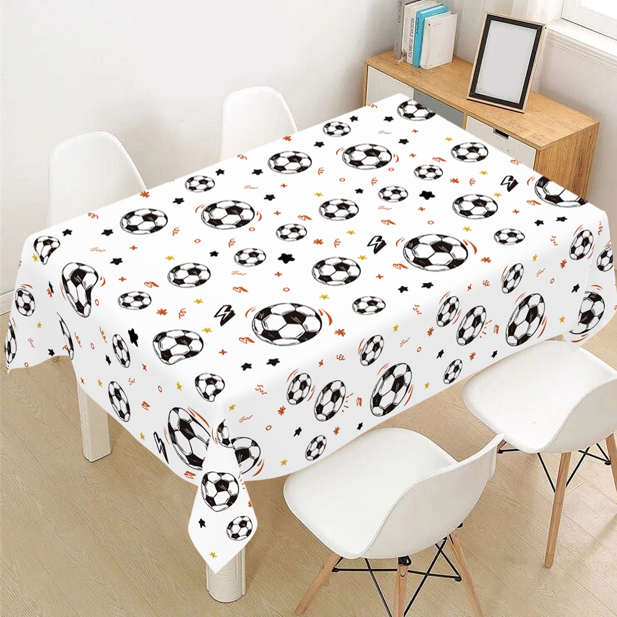 183x137cm 축구 테마 일회용 식탁보 흰색 배경  - Table Cloth Disposable 리뷰 및 가격