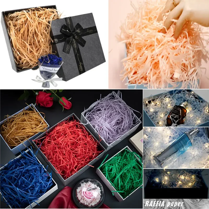 100g raffi 다채로운 파쇄 된 Crinkle L - Paper Straw Color 리뷰 및 가격