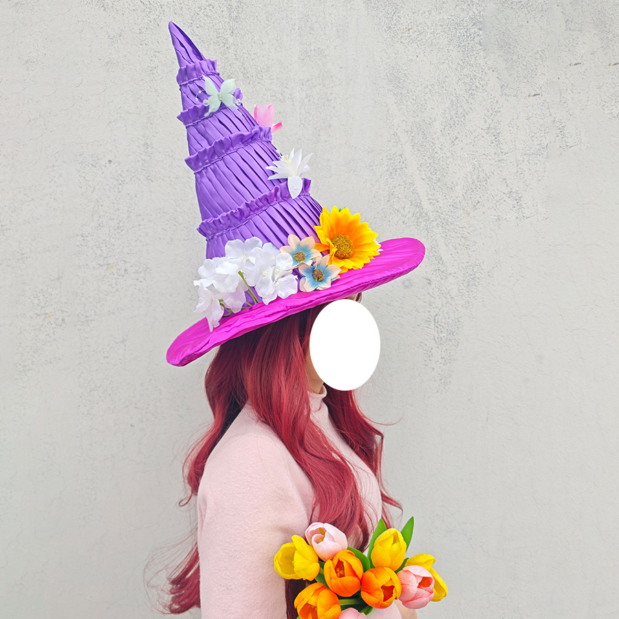 부활절 마녀 모자 마법 소녀 모자 파티 무대 사진 소품 - Party Hat Cone 리뷰 및 가격