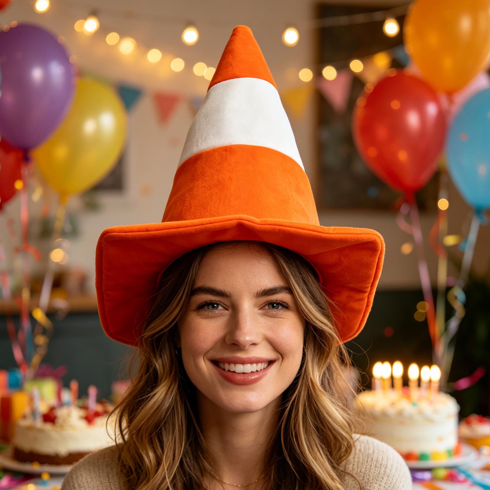 부드러운 펠트 소재의 참신한 콘 모자, 할로윈 교통 안 - Party Hat Cone 리뷰 및 가격