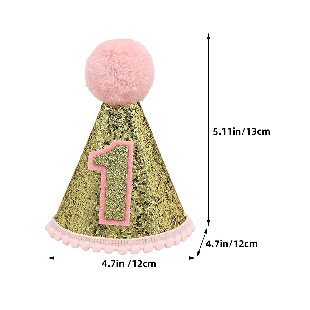 핑크 생일 모자 1번째 생일 파티 콘 모자 부드러운 원 - Party Hat Cone 리뷰 및 가격