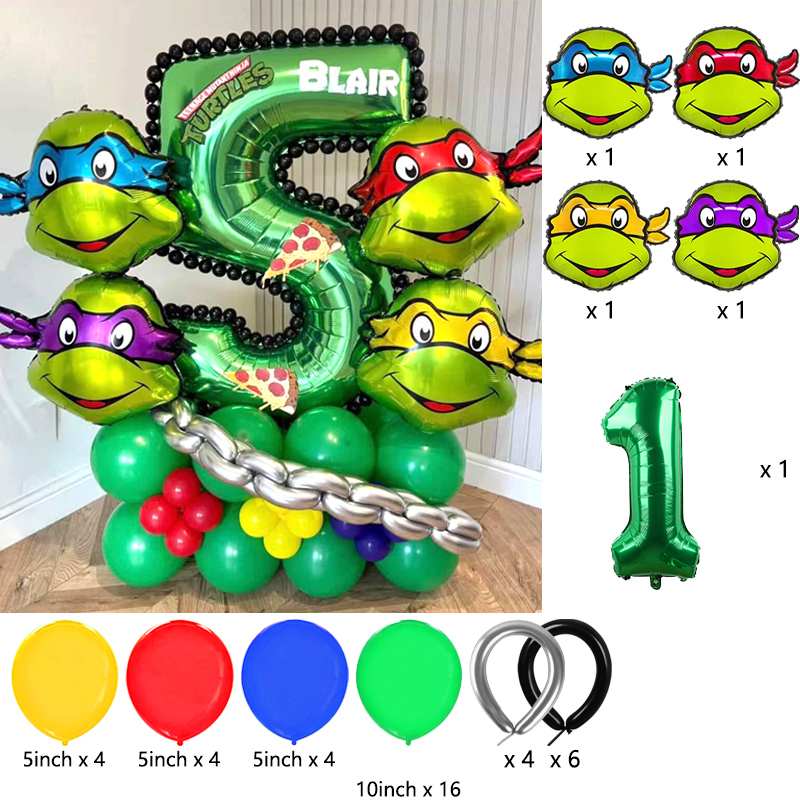 닌자 거북이 테마 풍선 아치 키트 만화 풍선 가랜드 체 - Balloon Arch Kit 리뷰 및 가격