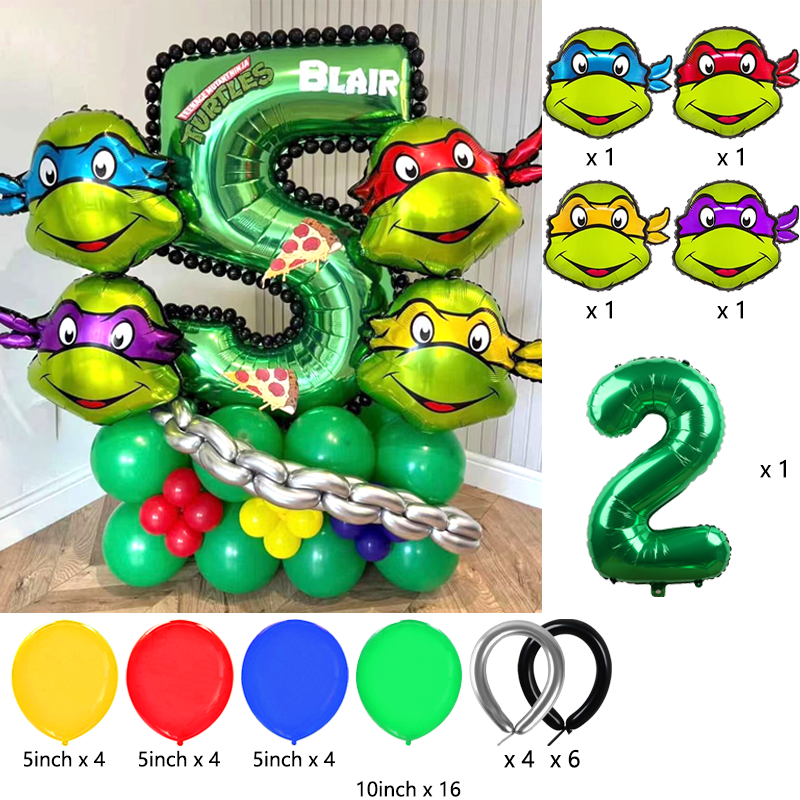 닌자 거북이 테마 풍선 아치 키트 만화 풍선 가랜드 체 - Balloon Arch Kit 리뷰 및 가격