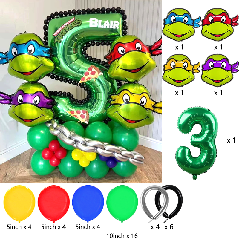 닌자 거북이 테마 풍선 아치 키트 만화 풍선 가랜드 체 - Balloon Arch Kit 리뷰 및 가격