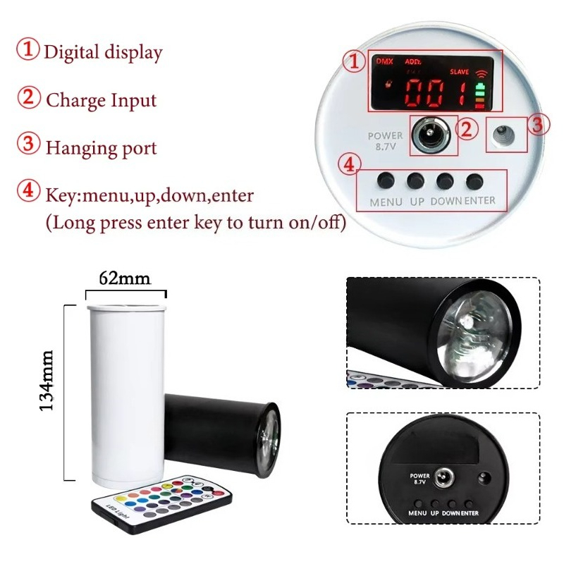 1x15W RGBAW UV LED 핀스팟 효과 조명 배 - Event Party Dj 리뷰 및 가격