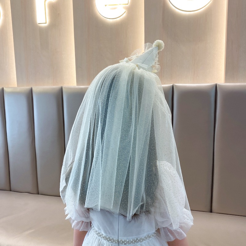 어린이 생일 파티 헤어밴드 반짝이 튤 베일 콘 모자 헤 - Party Hat Cone 리뷰 및 가격