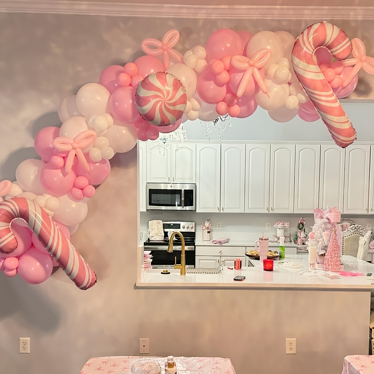 141개 핑크 리본 풍선 아치 세트, 공주 파티 소녀  - Balloon Arch Kit 리뷰 및 가격