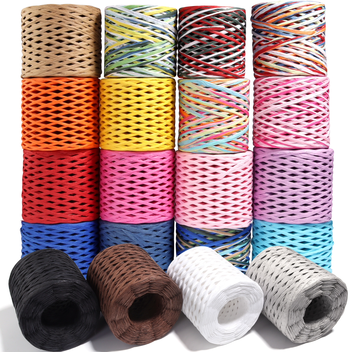 80-200M/롤 4mm 컬러 라피아 짚실 뜨개질, 코 - Paper Straw Color 리뷰 및 가격
