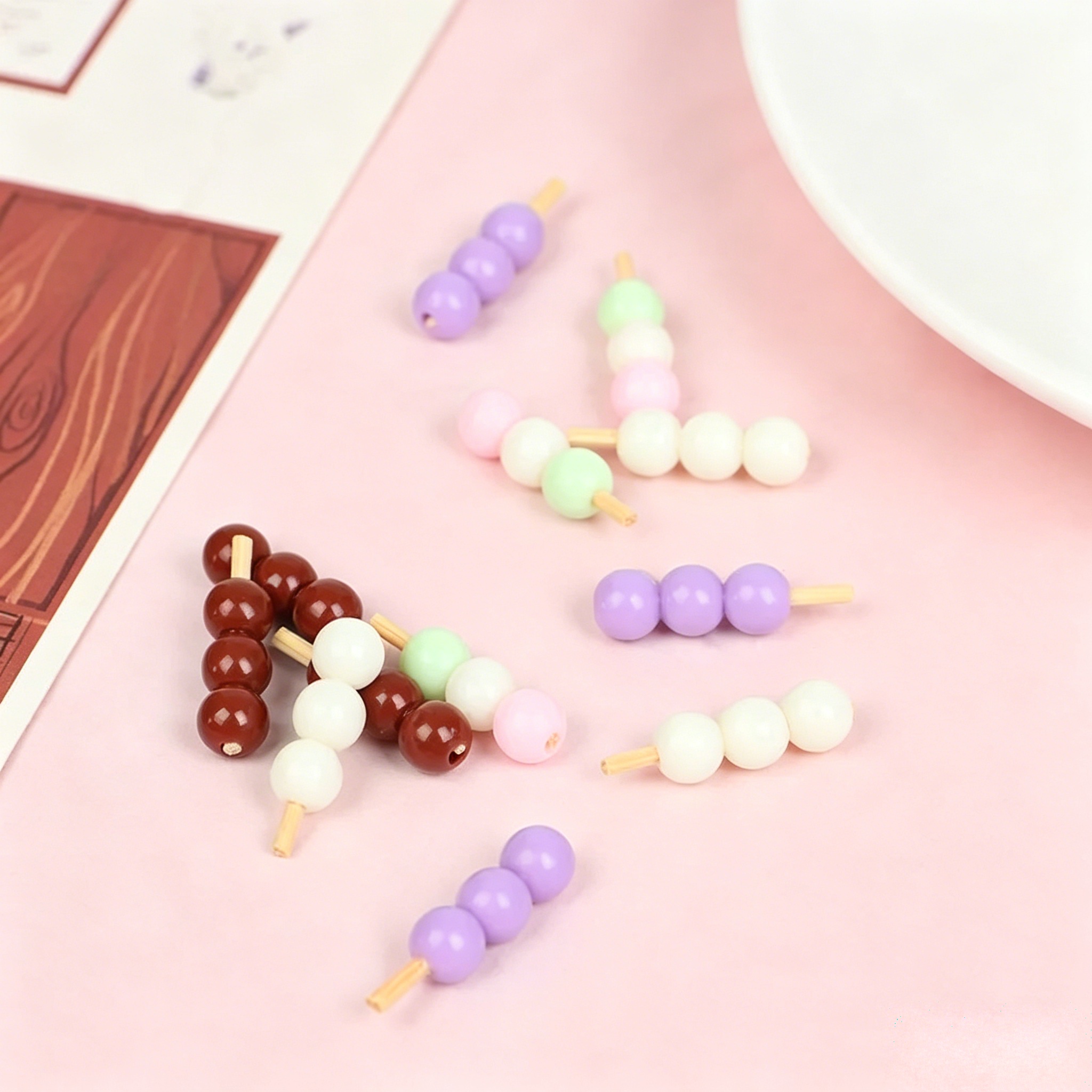 5pcs 인형 집 미니 일본식 생선 공 찹쌀 공 떡 꼬 - Centerpiece Stick 리뷰 및 가격